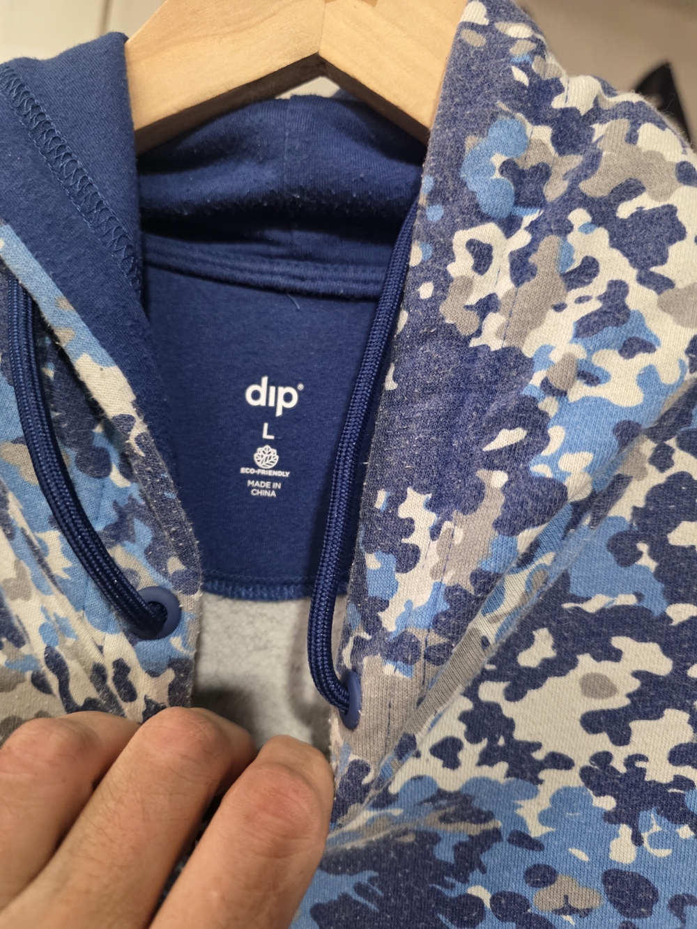 dip Blue and Gray Digital Camo Zip-Up Hoodie - Picture 3 of 3